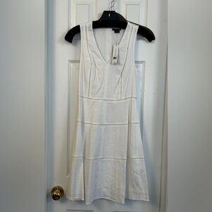 Theory A-line dress (fully-lined) in white. Still has tags.